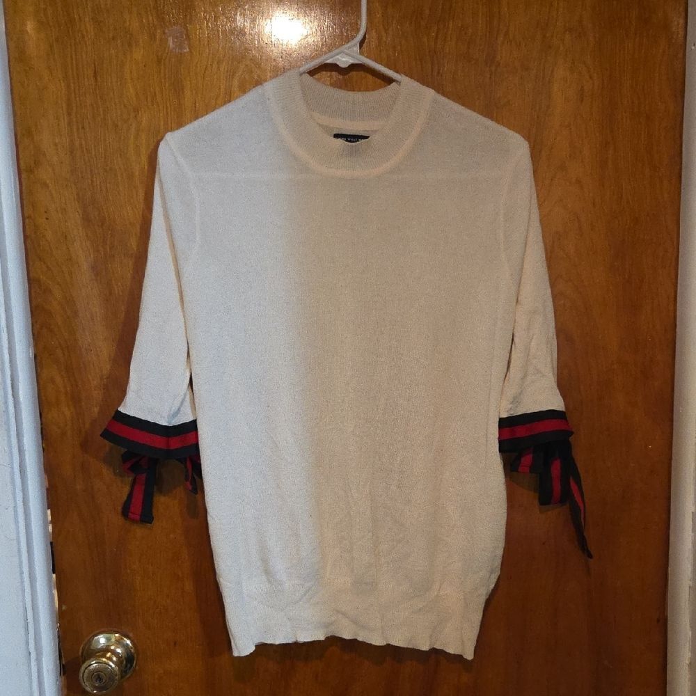 Who What Wear Cream Knit Top